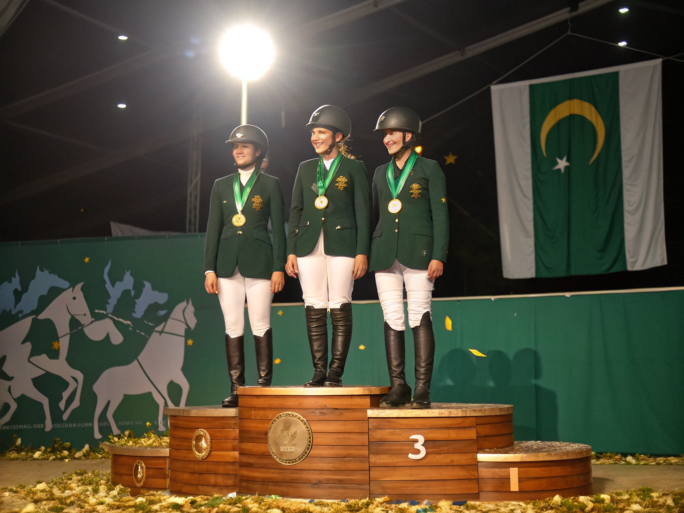 Team celebration after event